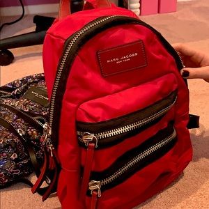 Marc Jacobs Mini Nylon Biker Bag in Maroon